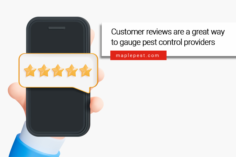 Customer reviews are a great way to gauge pest control providers