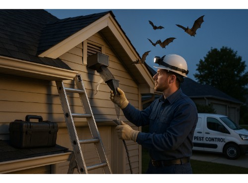 pest control removing bat colony.